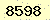 請輸入此驗證碼 : 8598