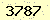 請輸入此驗證碼 : 3787